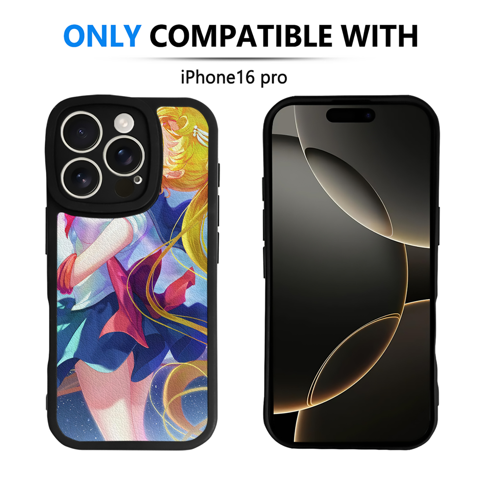 （画像用） 美少女戦士セーラームーン Sailor Moon 【iPhone 16シリーズ対応】シリコンスマホケース（レザー調） 材質：シリコン